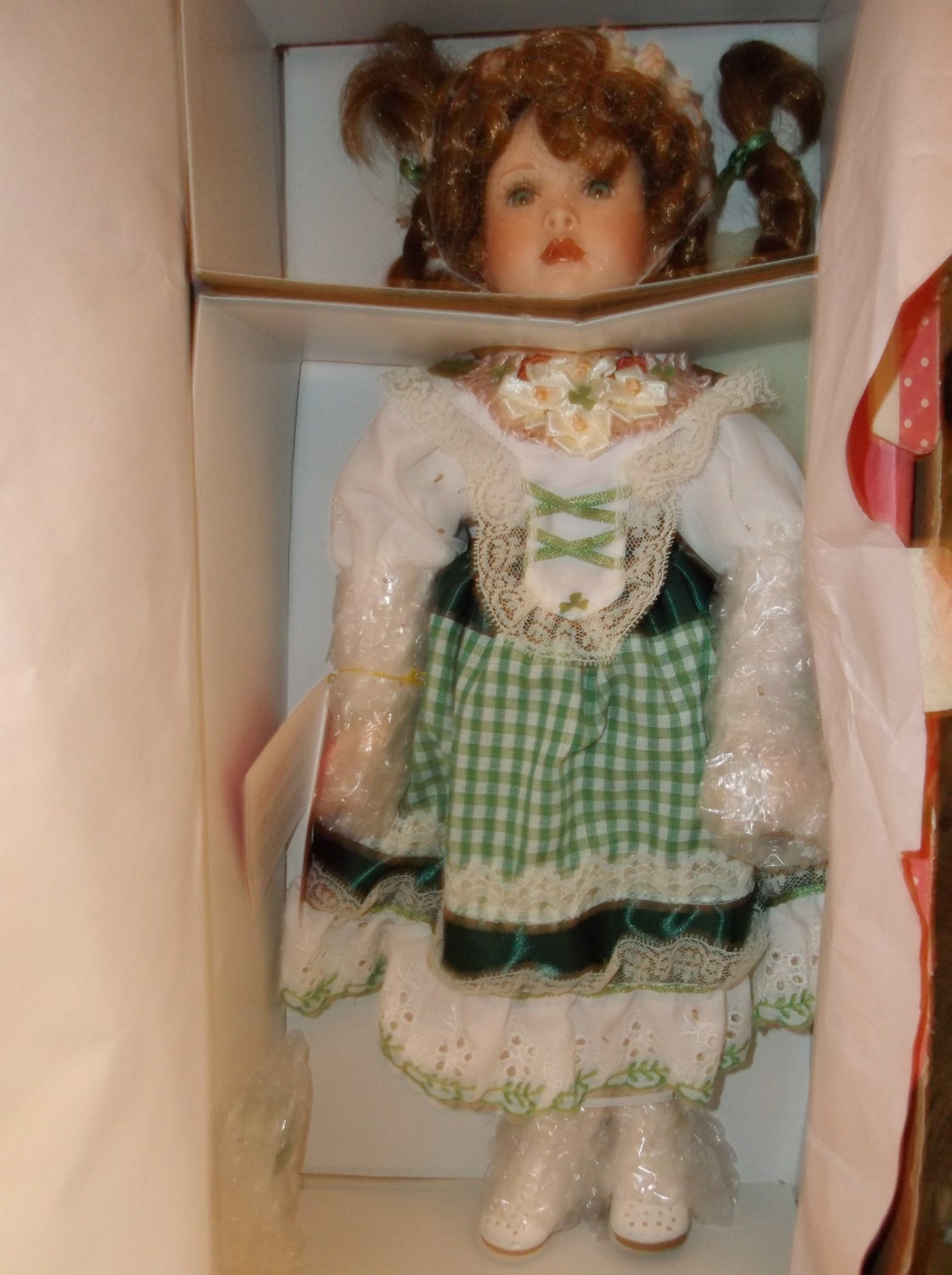 Irish porcelin 18" doll, musical