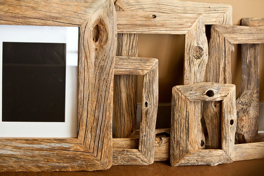 Reclaimed Farm Wood Photo/Art Work Frame 8x10 for 5x7 photo