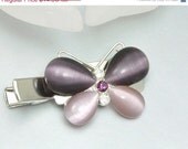 Butterfly Hair Clip Purple Butterfly Clip Upcycled Vintage Hair Accessory