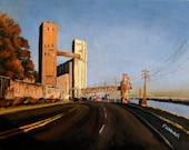 Landscape Painting Print - Sweet Light on Alton Illinois  - 11" X 14" Giclée