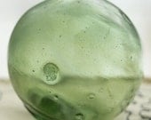 Glass Floats Fishing Net Float, Authentic, Nautical decor Light Green