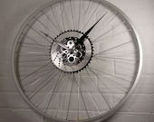 Bike Sprocket Wheel Clock Black