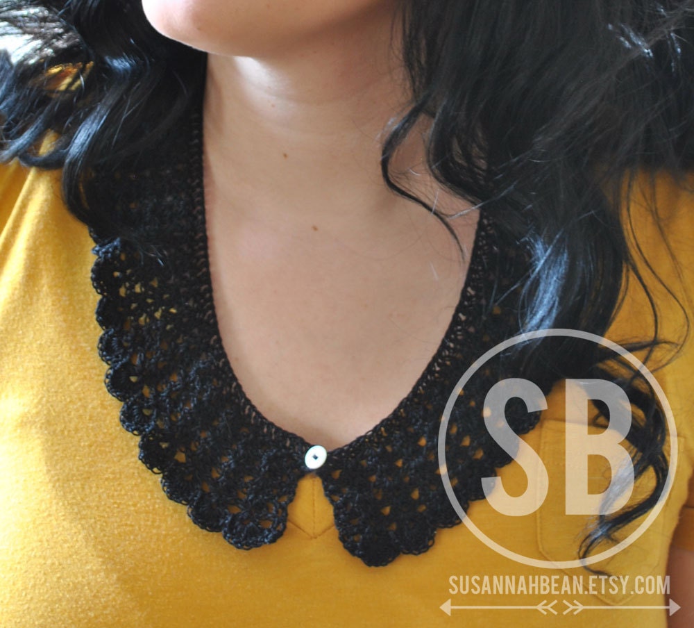 Lace Collar - Crocheted Lace Peter Pan Detachable Collar