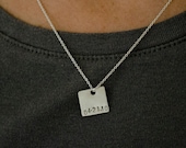 CALENDAR NECKLACE, Personalized Sterling Silver Date Necklace