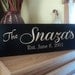 Personalized Family Name Sign Plaque Established Family Sign 7x24 Carved Engraved Wall Sign wedding or anniversary gift