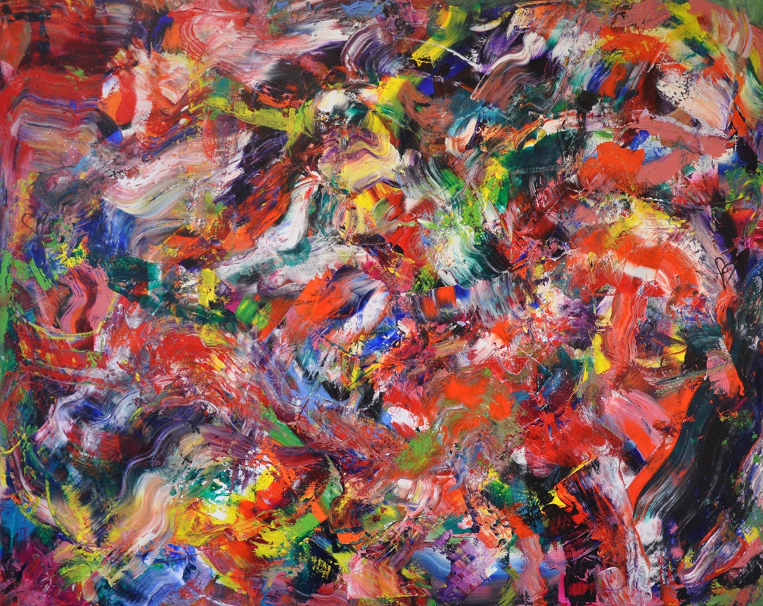 Don't Wake Me, I'm Dreaming, Colorful Bright Abstract Painting