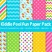 Kiddie Pool Fun Digital Printable Paper Pack - For Commercial or Personal Use