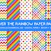 Rainbow Digital Printable Paper Pack - For Commercial or Personal Use