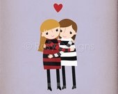 Best Friends - Girls - Note Card