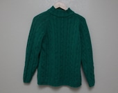 Vintage Green Knit Sweater