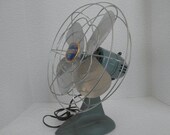 Vintage Eskimo Fan Model 45R Teal/Turquoise Color