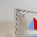 Organic Herb Filled Linen Sachet wih Original Sailboat Design Applique - Seaside Dreams Scented