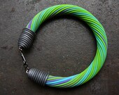 Fun spring polymer clay bangle bracelet