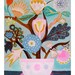 Pastel flowers. Original Art painting Acrylic on canvas board signed. Folk flowers.