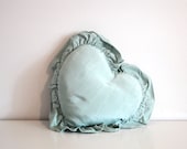 Mint heart shaped pillow