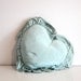 Mint heart shaped pillow