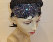 Art Deco Headband- Great Gatsby Headband, 20s Headband, Flapper Headpiece, Leaf Headband