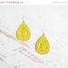 Memorial Day Weekend Sale Neon Lace Earrings - Amaya - Summer Neon Yellow Lace Earrings - Chartreuse Lemon Lime Jewelry