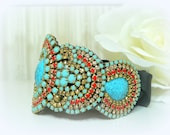 Turquoise Statement CRYSTAL BRACELET- Ready to ship