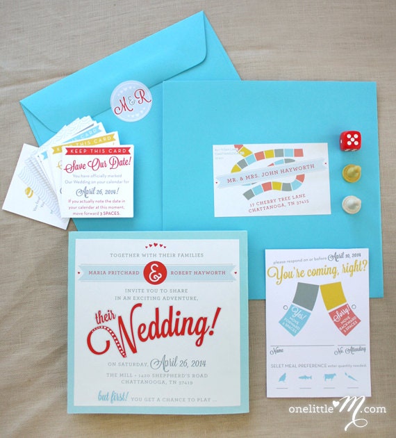 Get Me to the Wedding - Playable Board Game Wedding Invitation SAMPLE