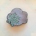Weather Hair Clip, Rain, Sun, Rainbow, Snow and Lightning, Cloud with a Silver Lining