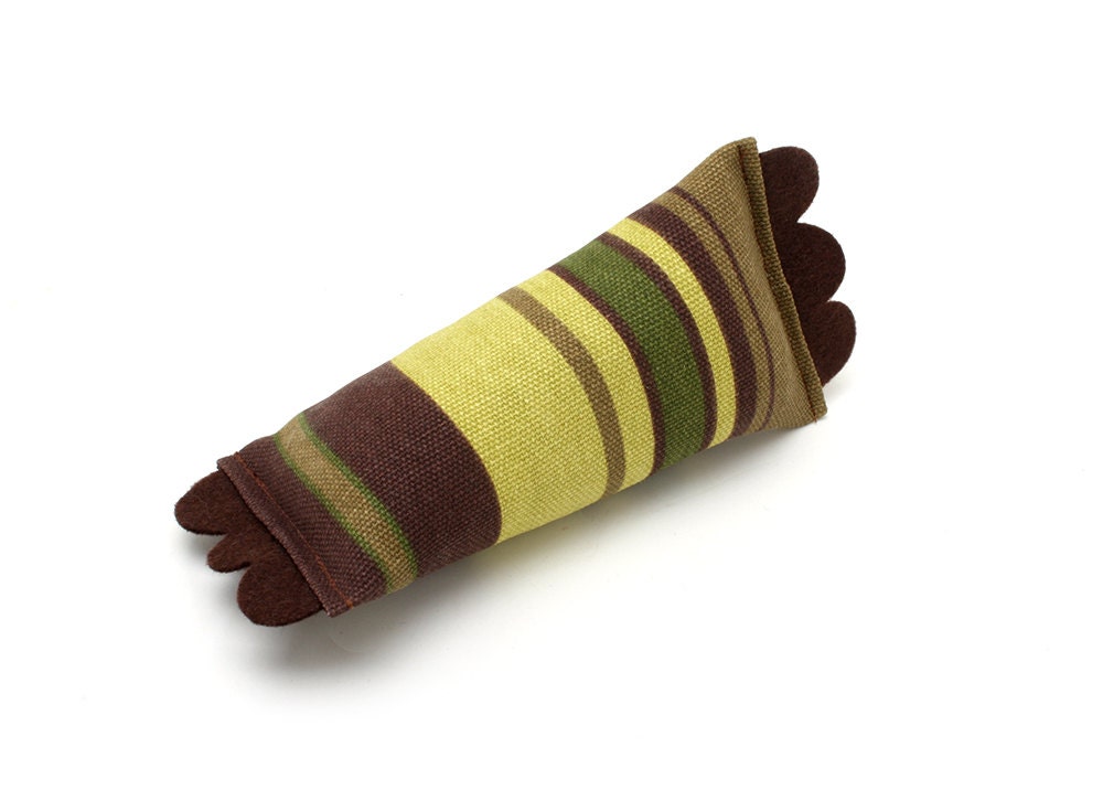 Small ModKicker Catnip Cat Toy (Chocolate Lime Stripe)