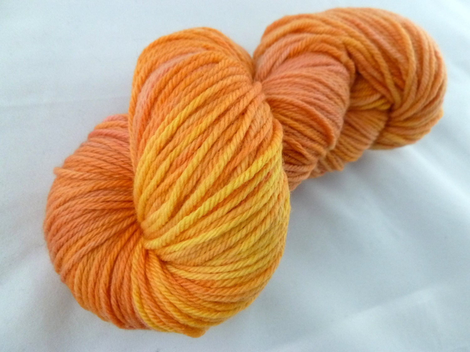 Misc. Series: "Peach Bellini" Superwash Worsted Yarn Crested