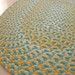 SALE 25% OFF  40" X 54" golden yellow and misty mint and aqua