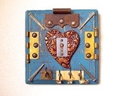 Industrial Steampunk Vintage Hardware Assemblage Wall Art - Repurposed Hardware Art - Functional Mixed Media Original Wall Hanging