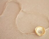 FIONA. Mustard. Tieback. Organic. Newborn. Photo Prop. Headband. Fabric Flower. Yellow.