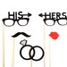 PHOTO PROP His and Hers Photo Booth Props Set Silly Glasses Wedding Ring Wedding Photo Party Glasses Party Valentines Day Decorations