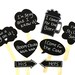 Cute Chalkboard Photo Booth Props 8 Speech Bubble Props Chalk board Photobooth Props Set of 8 Wedding Photo Props Decoration