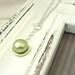 Linda - Sterling silver and Freshwater Pearl Simple Pendant - Apple green Pearl