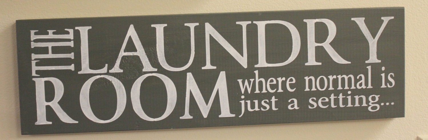 The Laundry Room/Where Normal is Just a Setting/Laundry Subway Sign/Laundry Room Sign/Gray/Laundry Room Humor