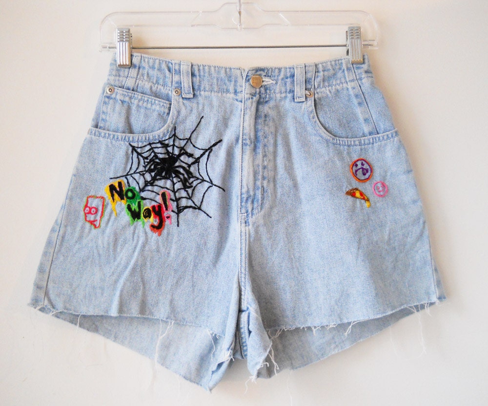 No Way Embroidered Shorts