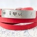 i heart u - Adjustable Leather Wrap Bracelet