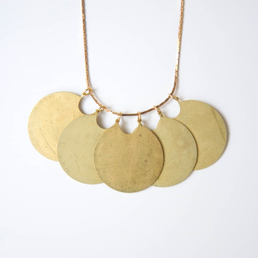 Myrtle // eco friendly handmade brass necklace