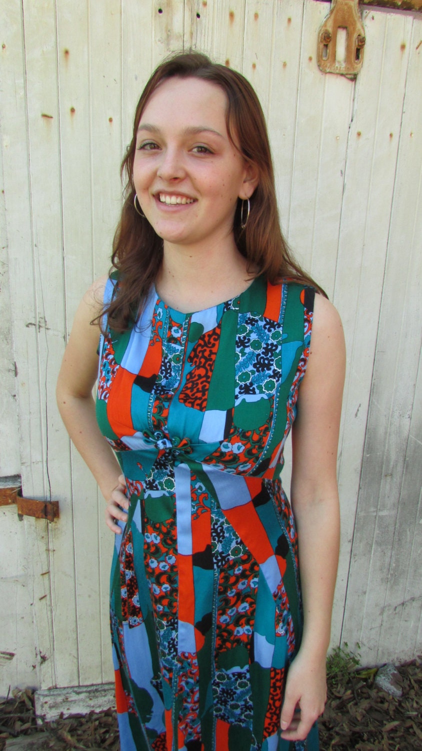 vintage 70s Hawaiian Maxi Dress by Lauhala