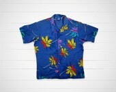 80s Vintage Shirt  / 1980s OP Hawaiian Shirt / Ocean Pacific / Preppy Urban Outfitters Style