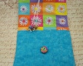 Crochet Hook Case for 6 crochet hooks with Polymer Clay Embellishments