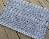 Denim Chenille throw rug 20 x 30 recycled blue jeans