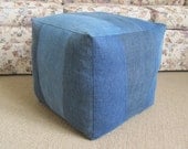 Ottoman  floor cushion  Cube floor pillow  bean bag pouf storage bag foot stool