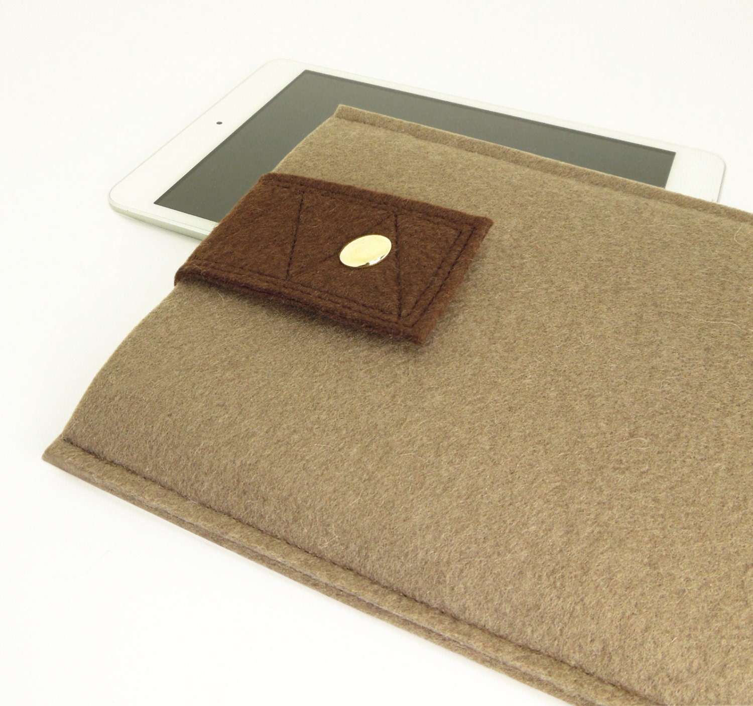 Manly masculine iPad Mini case / Kindle Fire HD 7 sleeve case cover - Brown wool felt (Ready to ship)