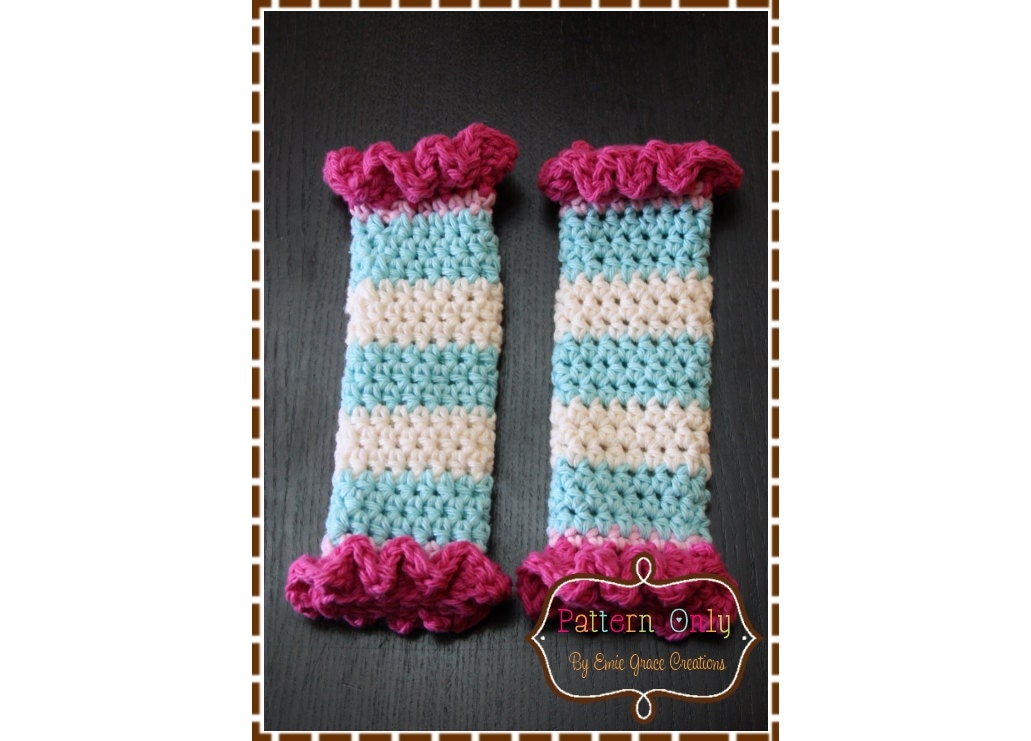 Leg Warmer Crochet Pattern - SINGLE RUFFLE - 707