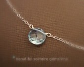 sweetheart necklace - a sweet solitaire - choice of gem - gorgeous colors - sterling silver