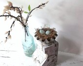 Rustic Wood Antique Corbel. Rustic Prim Shabby Decor. Mixed Media Art. Industrial Number 2. Tart Tin Metal Crown