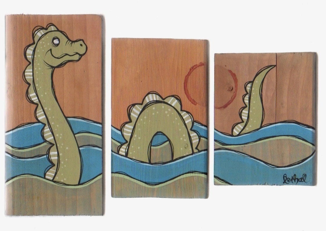 RESERVED // LEVIN, S. -  Dusk Dragon - Original Acrylic Painting on Recycled Wood