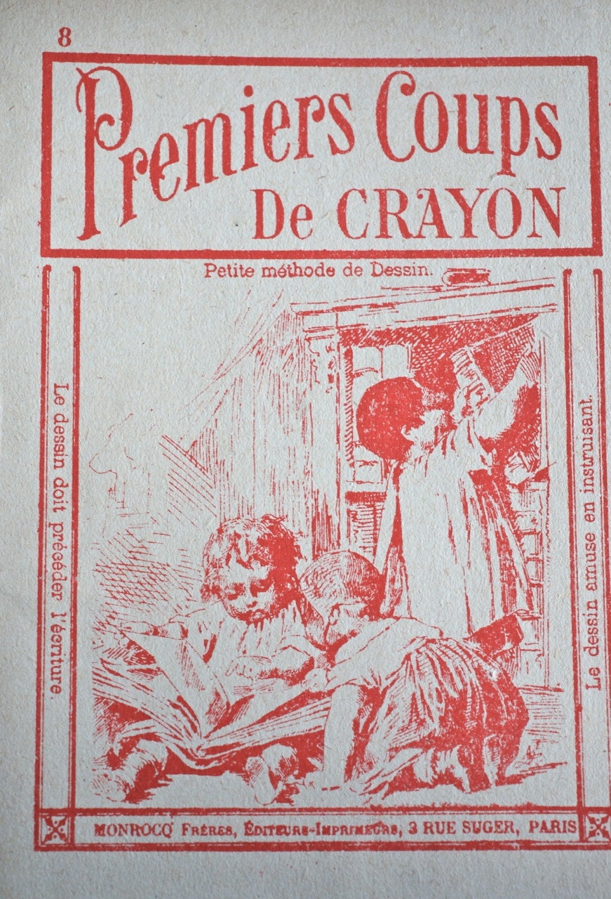 French children's drawing notebooks