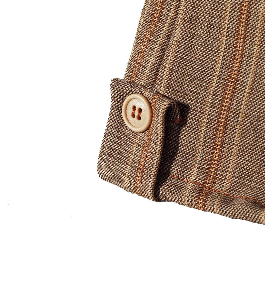 Chic Brown And Beige Striped Pants