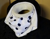 Pure Cotton - Navy Dot - DAY Cravat Victorian Ascot Tie Cravat